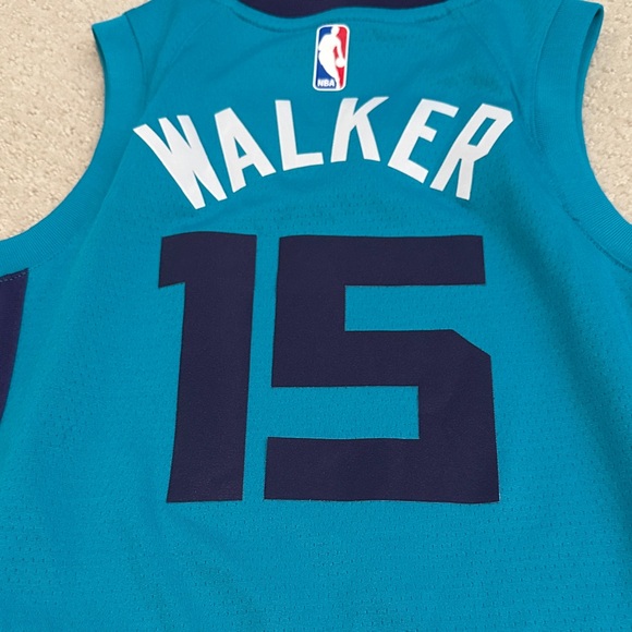 Nike Charlotte Hornets Kemba Walker Teal and Purple Dri-FIT Jersey - Picture 5 of 5